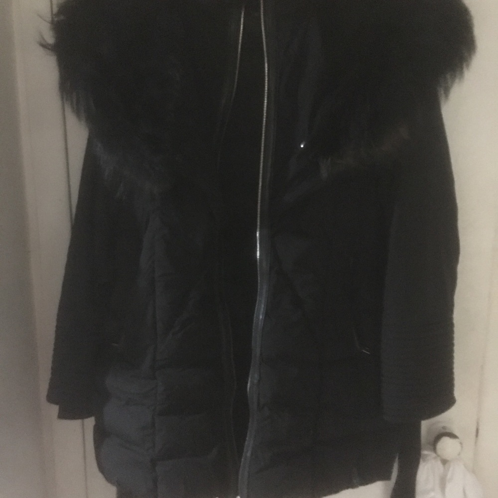 MODA -down puffer coat with fur RUDSAK.